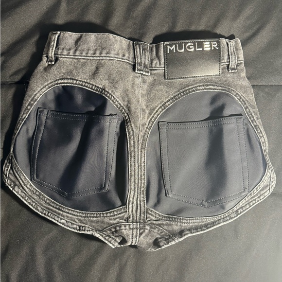 Mugler dark wash shorts - Picture 3 of 6